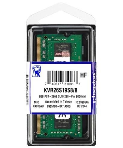 Kingston 8GB DDR4 2666MHz (PC4-21300) Laptop RAM