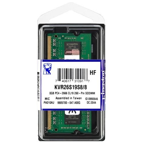 Kingston 8GB DDR4 2666MHz (PC4-21300) Laptop RAM